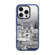 iPhone 16 Pro Impact Case MagSafe Compatible London toile transparent
