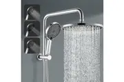 ACA 10 inch Rain Shower Head Set Handheld heads Round Shower Rails WELS High Pressure Chrome