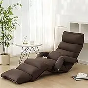 Floor Chair, Foldable Floor Sofa, Adjustable Angles Chair, Single Sofa Chair with Pillow, Chaise Lounge with Adjustable Armrests for Living Room, Bedroom Coffee