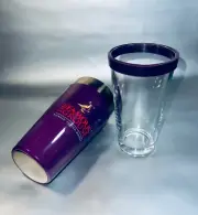 The Famous Grouse Bar cocktail shaker purple with glass and rubber set