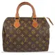 【8成新】 Louis Vuitton LV M41528 Speedy 25 經典花紋手提袋(附鎖組)#0現金價$12,800