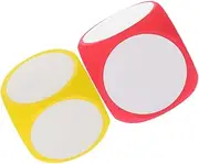Toddmomy 2Pcs Large Blank Dice Writable Game Dice for DIY Projects Wipe Clean for Family Games and Parties Fun Prop for Drawing and Activities