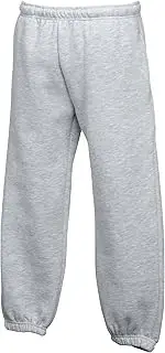 [Fruit of the Loom] Kids Unisex Premium 70/30 Jog Pants/Jogging Bottoms (Pack of 2) (UK Size: 7-8) (Heather Grey)