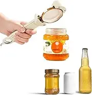 ATLOVE Manual Can Opener, Retractable Jam jar Bootle Opener, 3in1 Adjustable Wine Beer Cap Opener, Beverage lid Opener with Gripper