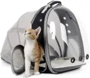 Cat Carrier Backpack, Expandable Pet Backpack for Small Dog, Space Capsule