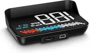wiiyii Car HUD Head Up Display M7, OBD/GPS Smart Gauge, Driving Speed, Engine RPM, Voltage, Water Temperature, Etc.., Works Great for All Cars (M7)