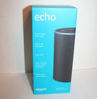 Amazon - Echo (2nd Gen) - Smart Speaker with Alexa - Charcoal Fabric