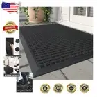 Durable 36”x60” Checkered Door Mat - Heavy Duty Non-Slip Outdoor/Indoor Rug