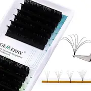 Gemerry 15 mm Self-Fanning Eyelashes Volume Technology Eyelash Extension Easy Fan 3D 5D 8D 10D -0.07 mm D Curl Volume Eyelash Lash Extensions (0.07-d Curl-15 mm)