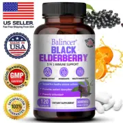 Immune System Booster Defense Elderberry, Vitamin C, Zinc, Quercetin Supplement