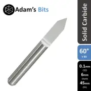 60 deg 0.1mm diam. 6mm shank V-shape engraving V-bit end mill CNC router