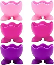 3 Packs Boiled Egg Holder Silicone Egg Cup Single Serving Cup Egg Cute and Colorful for Kitchen Boiled Eggs Breakfast Stack and Store Egg Cups Holders