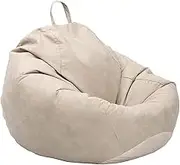 UYSOFRCV Bean Bag Slipcover Waterproof Bean Bag Chairs (No Filling) for Adults and Kids Sofa Cover Seat Recliner Outdoor and Indoor Lazy Lounger,Beige,60 * 70cm