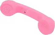 Wireless Phone Handset, Mobile Phone Handset Retro HD Speaker Microphone Button Control Clear Sound for Computer (Pink)