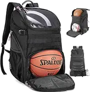 TRAILKICKER 35L Soccer Backpack with Ball Compartment 17" Laptop Compartment and Bonus Attachable Laundry/Shoe Bag, Outdoor Sports Backpack Gym Bag for Basketball, Soccer, Football & Volleyball