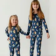 ☆ NEW! Little Sleepies Bluey Dance Mode Long Sleeve Pajama PJ Set Size 7/8 ☆