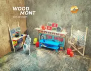 Woodmont collection of garage furniture. Scale 1:18. Garage decoration.