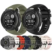 Watch Band for Garmin Instinct 2X Silicone Replacement Strap Adjustable Sport Band Wristband