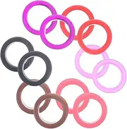 12Pcs Silicone Finger Rings for Scissors Comfortable Protective Finger Covers for Hair Cutting and Grooming Accessories Multi Colored with Skid Design