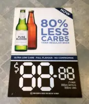 Pure Blonde Beer Advertising Corflute Double Sided Display Sign