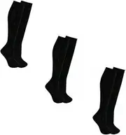 [Le11] Back to School Kids 3 Pairs Knee High Plain School Cotton Rich Socks