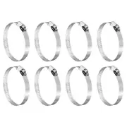 8 Pcs Hose Clamps, Stainless Steel 2-15/16"- 3-9/16"(75-90mm) Pipe Clamp