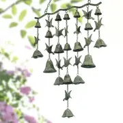 Hummingbird Wind Chimes for Outside, Large Strung Verdigris Windchimes with W...
