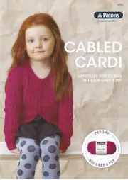 PATONS Cabled Cardi #6001 - PATTERN LEAFLET Sizes 3Months-4Years