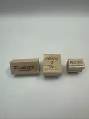 Stampin Up Thinking Of You, Get Well Soon, Miss You Mounted Rubber Stamp 1998