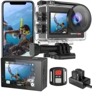 Speed 20 Action Camera 4K 60FPS Underwater Camera, Waterproof Camera Underwat...