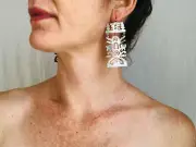 Tree of Life Silver Earrings. Mexico. Frida Kahlo. Arbol de la Vida