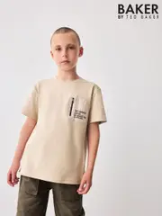 Baker by Ted Baker 100% Cotton Zip T-Shirt (N16707) | $42 - $51