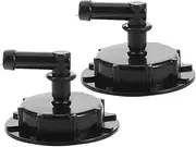 JUMPLAWN Radiator Cap 2pcs Coolant Reservoir Cap Overflow Tank Cover Quick Installation Fit
