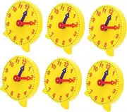 ERINGOGO No Ticking Dual Timer for Boys and Girls 6pcs Educational Clock Face Model Perception Mould Teaching