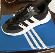 Adidas adiFOM 70s J Boys Trainers Black White Stripe Sneakers US size 7