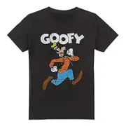 Mickey Mouse & Friends Mens Hey There Goofy T-Shirt Black XL
