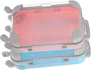 [Generic] 2pcs Mini Plastic Makeup Suitcase for Portable Travel Lash Containers Eyelash Holder Organizer Lightweight Storage Boxes for Daily Use