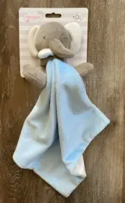 MUNEQUITAS~NEW~Soft Blue Elephant Lovey Security Blanket Plush for Baby~NWT