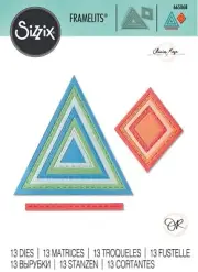 Sizzix Framelits Geo Stitched Frames 13pc set #665068 Retail $22.99 by O. Rose