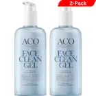2 x ACO Cleansing Gel Face Refreshing Soap Free Unscented Makeup Remover 200 ml
