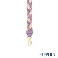 在飛比找Yahoo奇摩購物中心優惠-PEPPER S CLAIRE 牛皮編織短背帶 - 丁香紫
