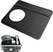 Espresso Tamping Mat for Breville 870/880, Coffee Tamper Mat, Food Grade Silicone Pad Non-Slip Waterproof Heat Resistant, Dish Drying Mat for Kitchen for Espresso Machine Accessories, 11.02in x 9.25in