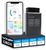 [YNF] OBD2 Scanner Reader Bluetooth Wireless Auto Diagnostic Scan Tool for iOS & Android for Performance Test, Clear Error Code Live Data Reset Exclusive APP