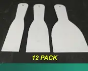 12 x Plastic Scrapers for Paint Scraping, Filling Etc. 35mm 50mm 75mm
