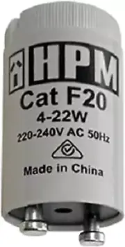 HPM F20 4-22W Fluorescent Starter 4-22W Fluorescent Starter, White, 1 Count (...