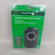 Merry & Bright Outdoor Mechanical Timer Single Outlet Dusk-Dawn, 2-8 Hours #7845