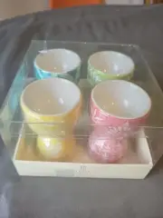 Vintage Collectible Set of 4 Egg Cups POTTERY BARN 3 3/8" H