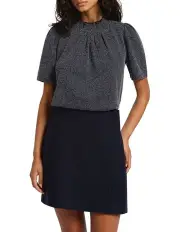 [Marcs] Cece Mock Neck Top in Navy