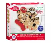 Crafty Cooking Kits Holiday Ninjas Cookie Kit 8 Pre-Baked Sugar Cookies Decorate