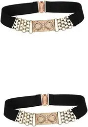 [Minkissy] Rhinestone Waist Belt Elastic Fashion Accessory for Dresses Comfortable Body Shapes Versatile Style for Casual Formal Outfits